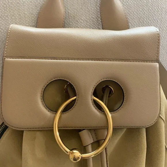 JW ANDERSON Tan Backpack with Gold Accents - Picture 9 of 16